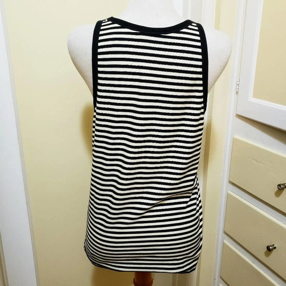 Ralph Lauren Striped Top Blue & Cream Tank Size XL - Picture 2 of 3